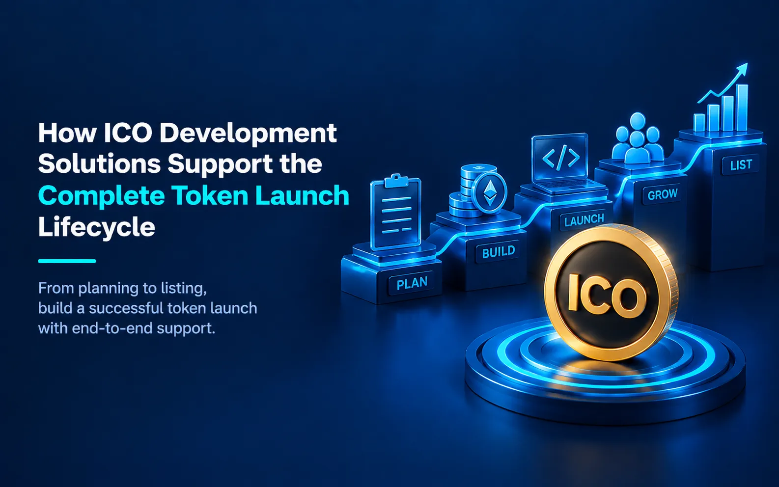 How ICO Development Solutions Support the Complete Token Launch Lifecycle