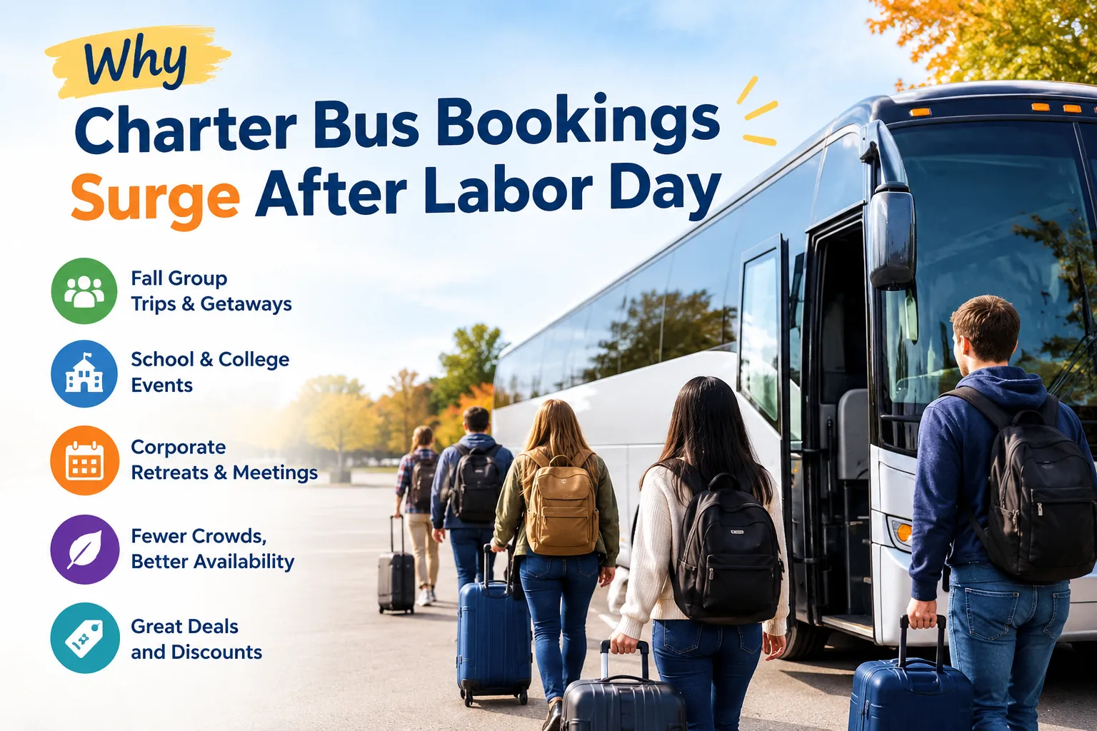 Why Charter Bus Bookings Surge After Labor Day