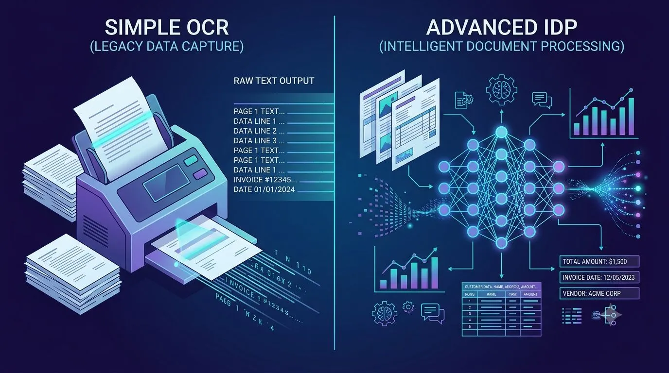OCR vs IDP: Why Basic Text Extraction Is Not Enough for Enterprises