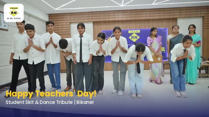 Teachers' Day Celebration at Swami RN Senior Secondary School: Students Honour Their Mentors Through Skit and Dance