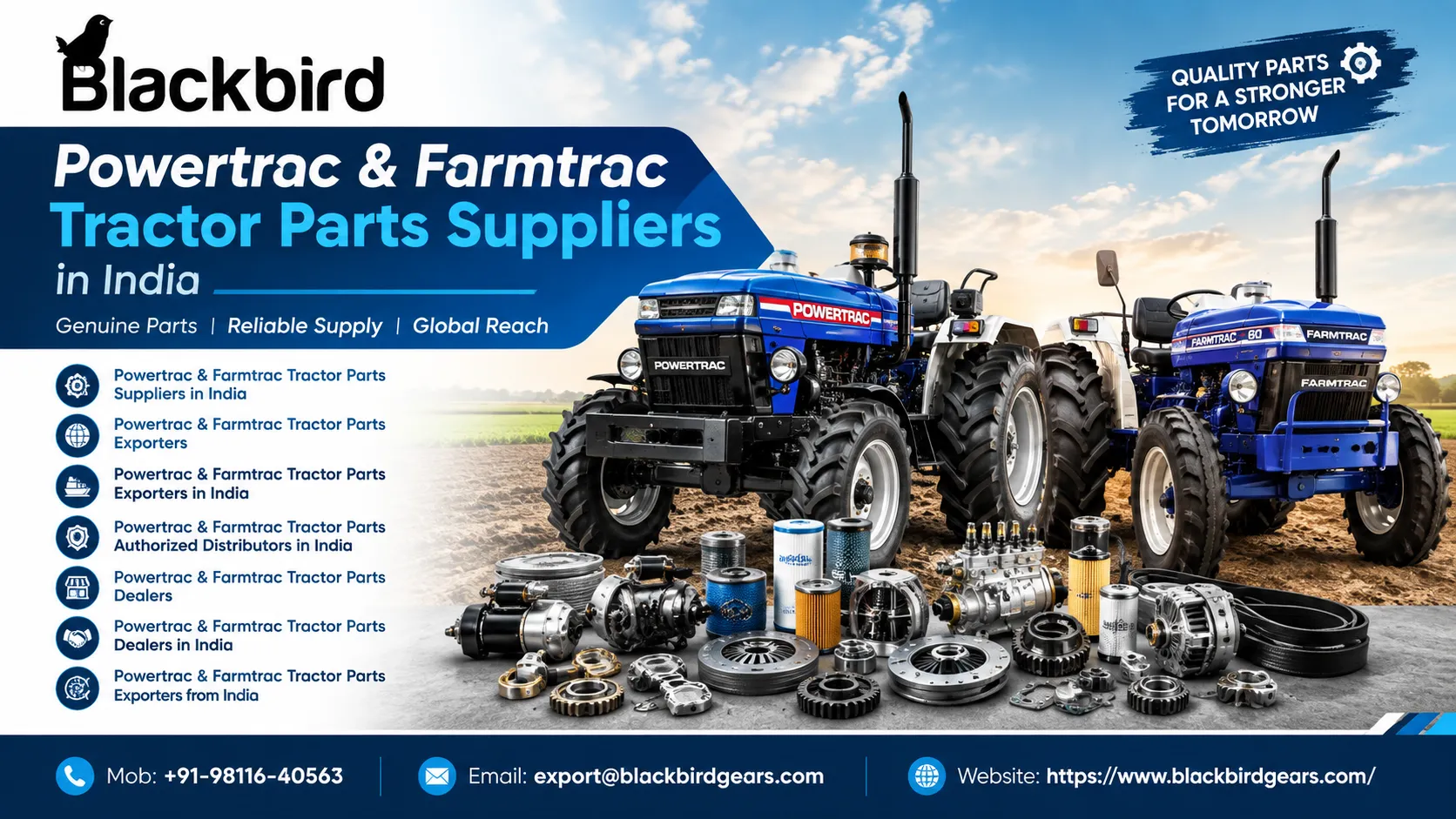 Powertrac & Farmtrac Tractor Parts Dealers in India