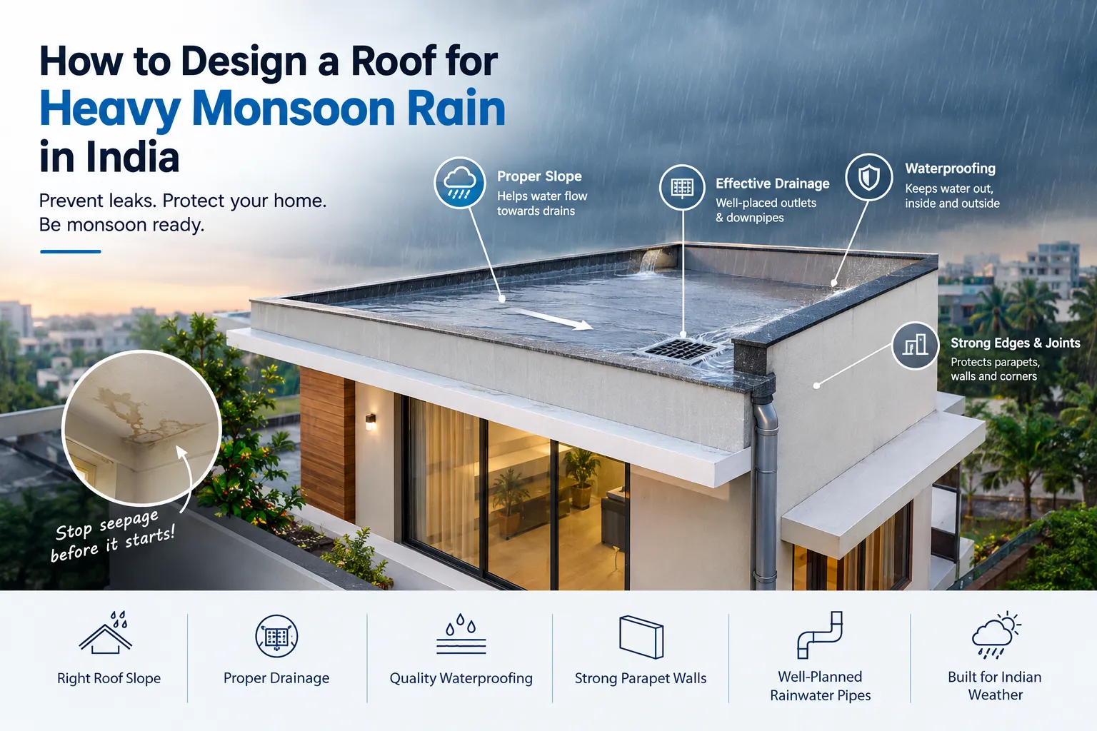 How to Design a Roof for Heavy Monsoon Rain in India