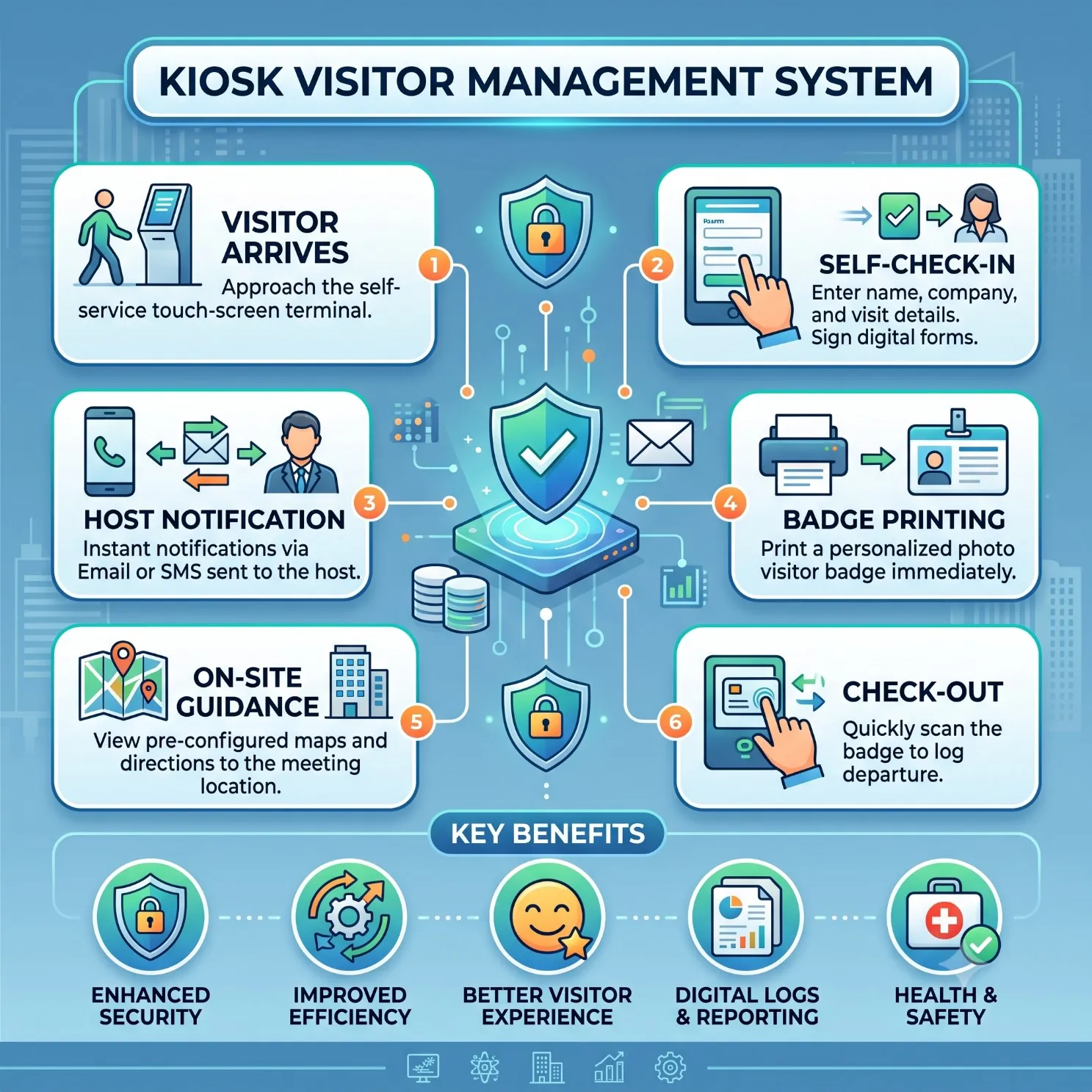 Kiosk Visitor Management System for Faster Reception Operations in Kuwait