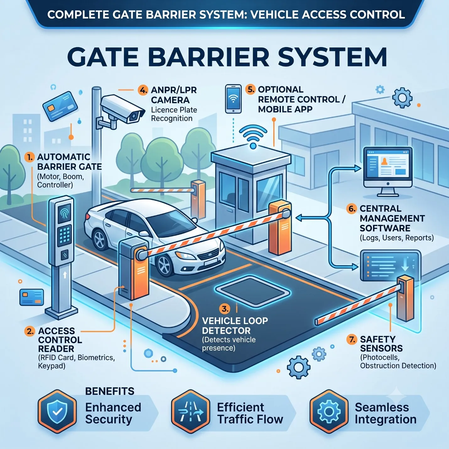 Gate Barrier System for Warehouses and Factories in Kuwait