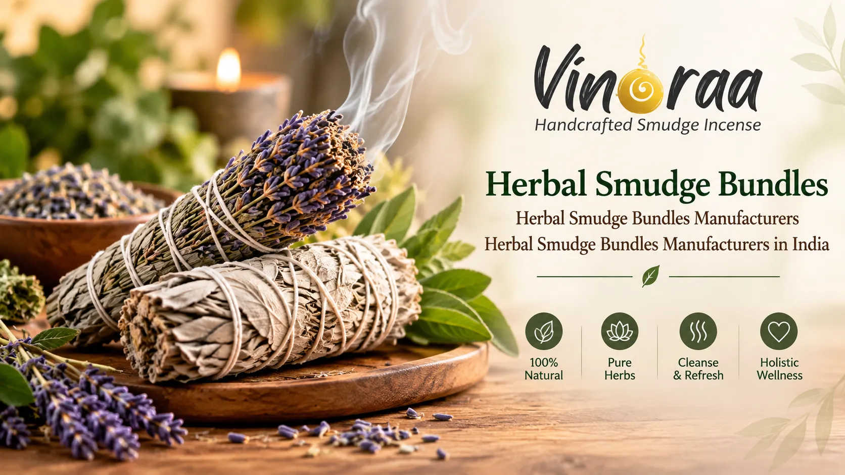 Herbal Smudge Bundles Suppliers in India | Lavender & Sage