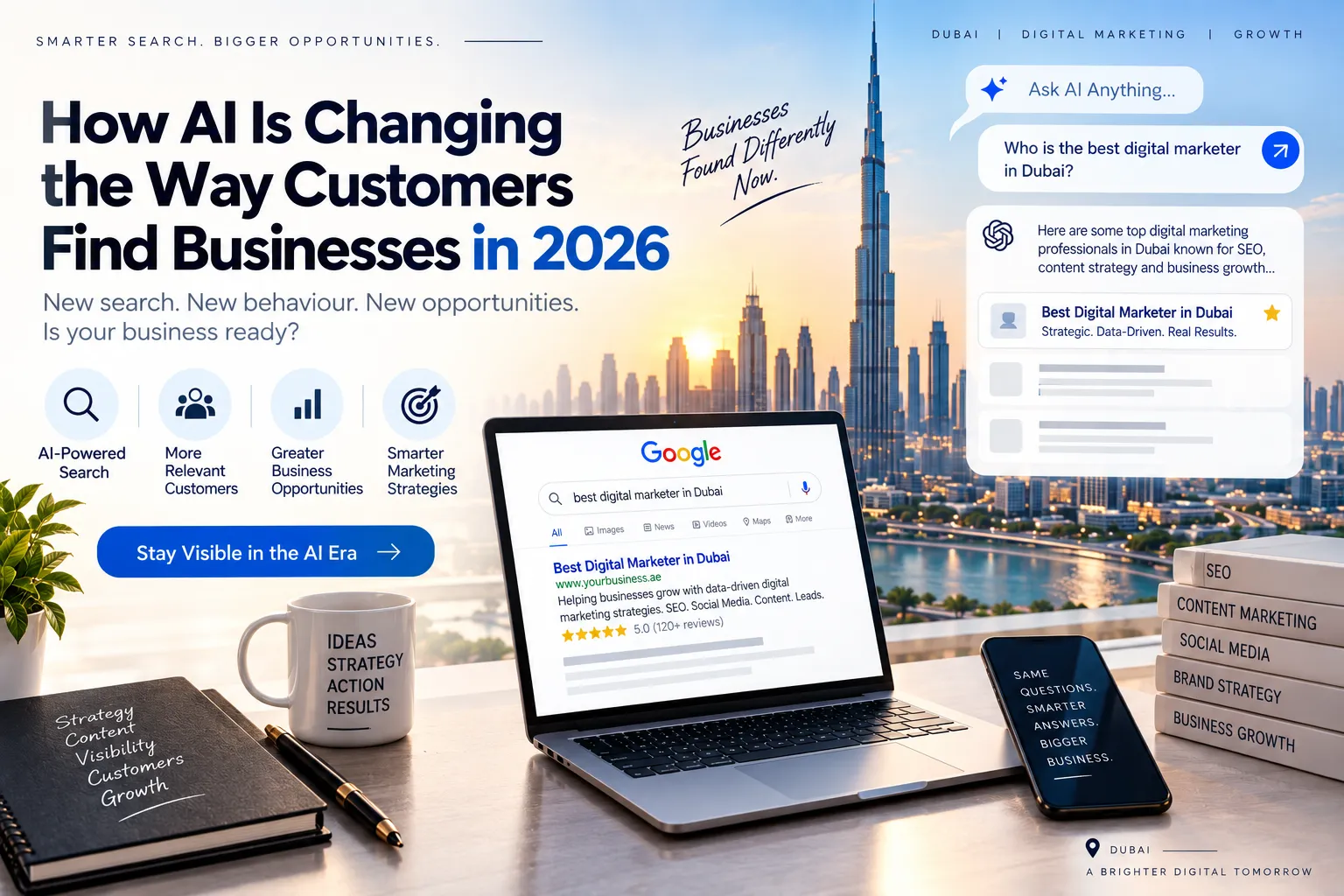 How AI Is Changing the Way Customers Find Businesses in 2026,Best digital marketer in dubai