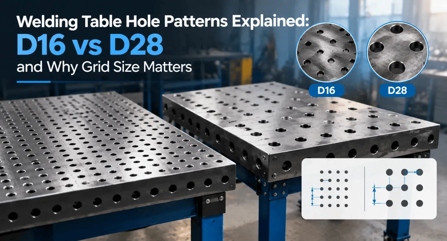 Choosing Between D16 and D28 Welding Tables for Your Workshop