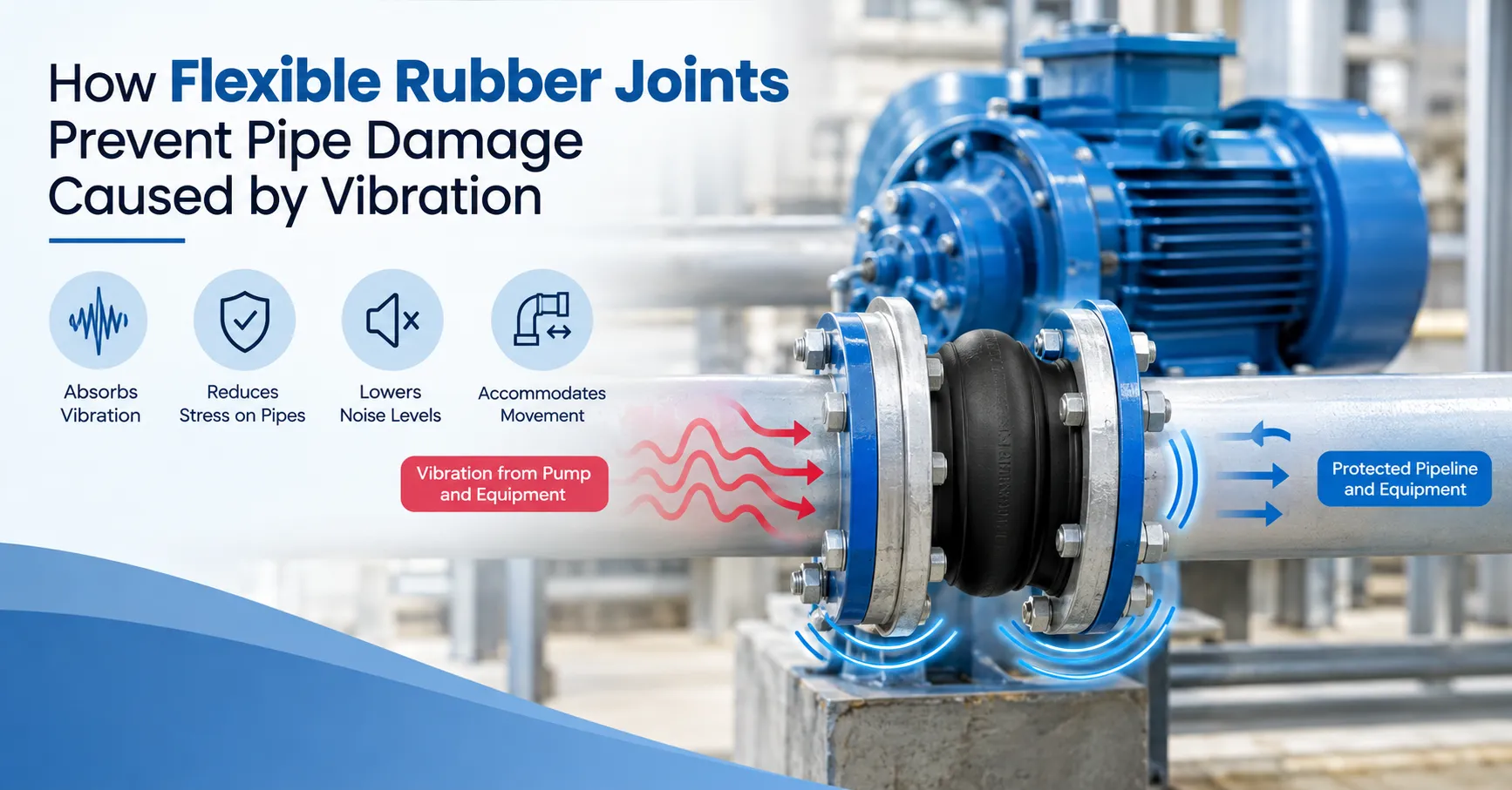 How Flexible Rubber Joints Prevent Pipe Damage Caused by Vibration
