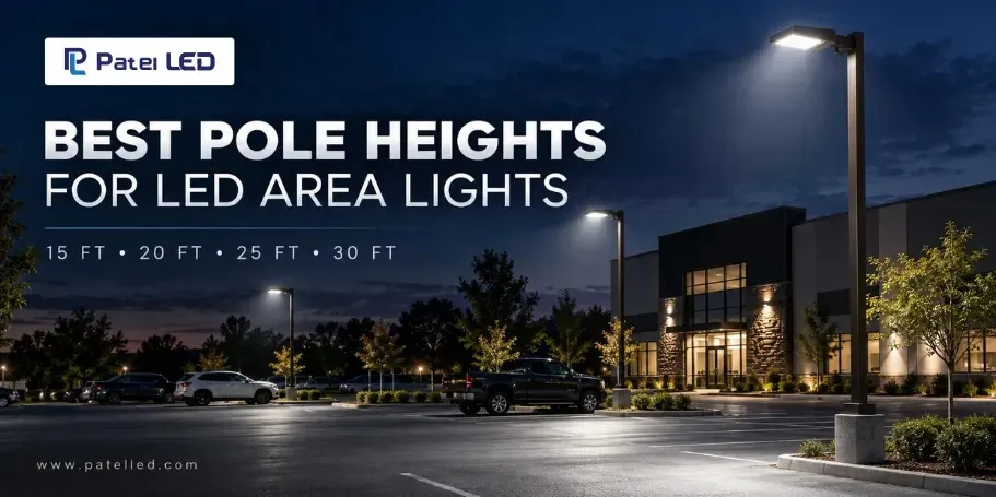 How to Match LED Area Lights With the Right Pole Height for Commercial Properties