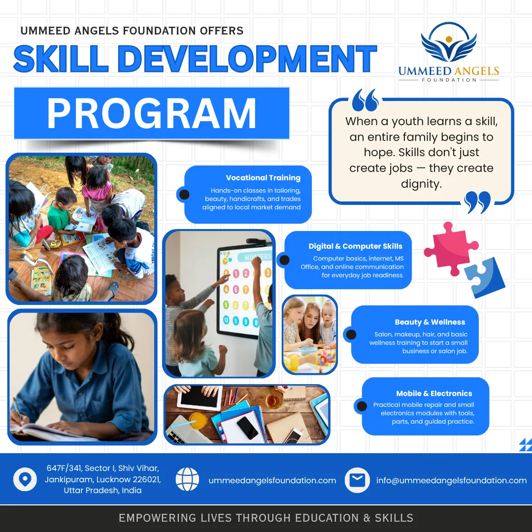 Skill Development Program: Empowering Underprivileged Youth and Women through Vocational Training