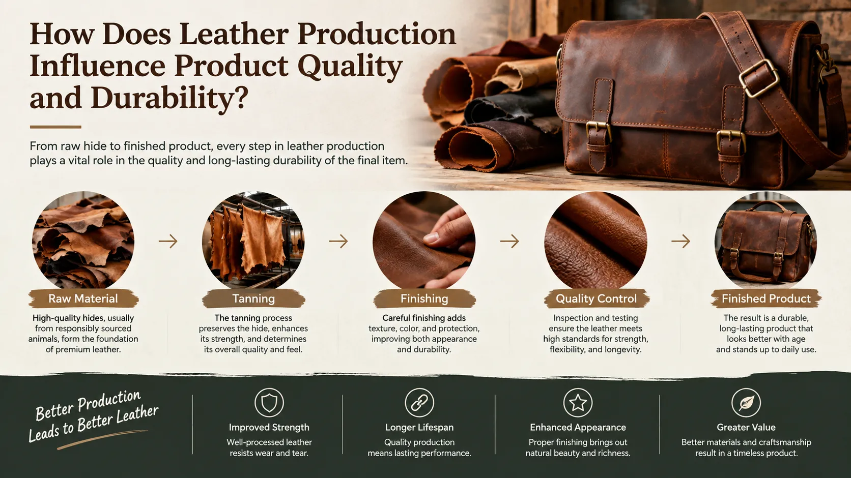 How Does Leather Production Influence Product Quality and Durability?