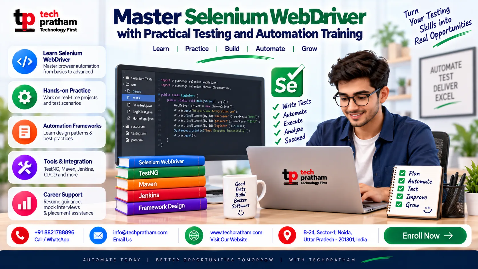 Master Selenium WebDriver with Practical Testing and Automation Training
