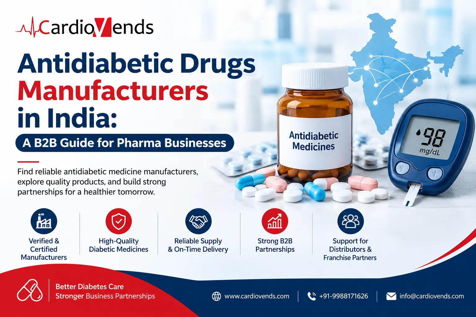Antidiabetic Drugs Manufacturers in India: A B2B Guide for Pharma Businesses