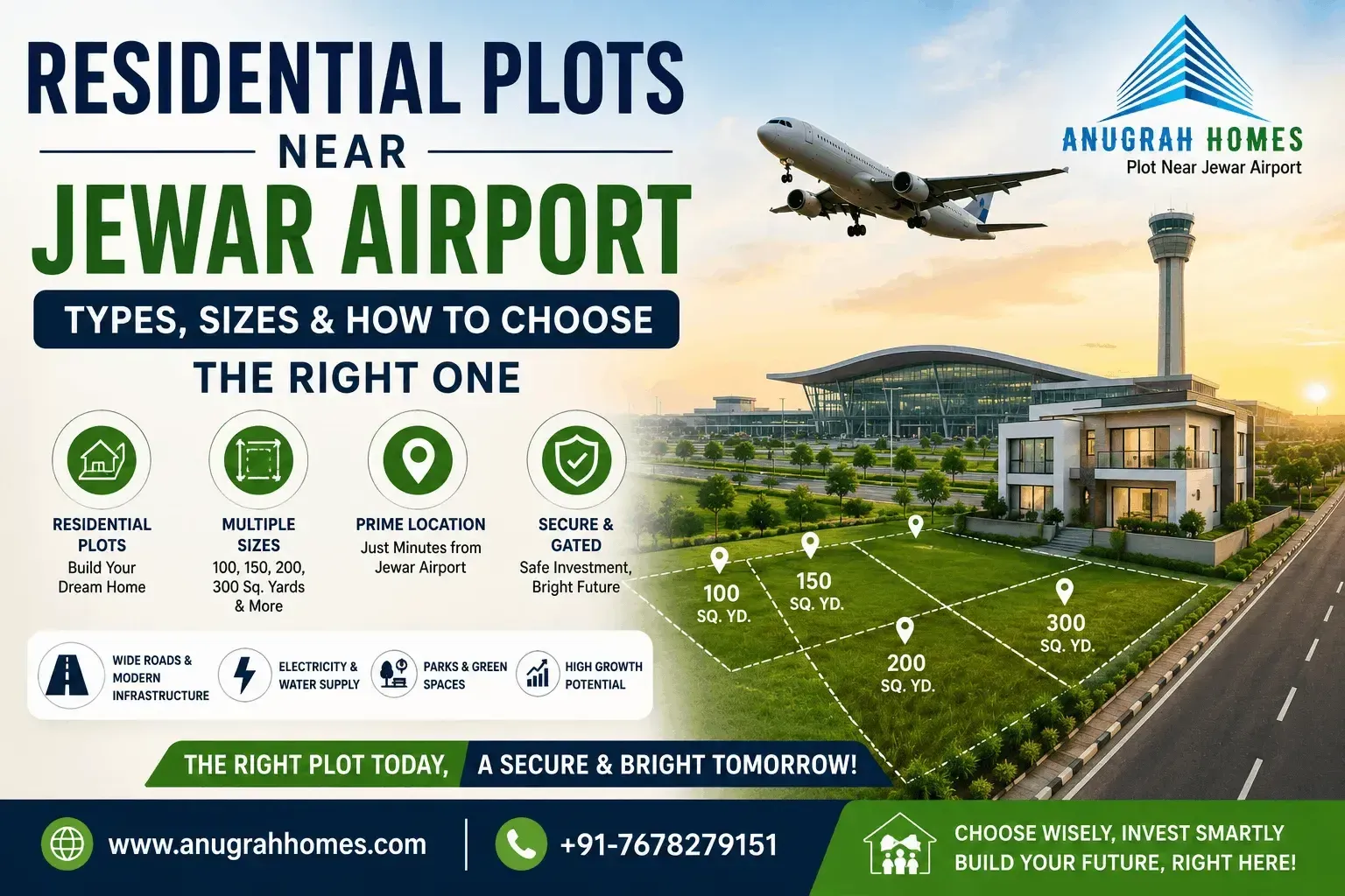 Residential Plots Near Jewar Airport: Types, Sizes & How to Choose the Right One