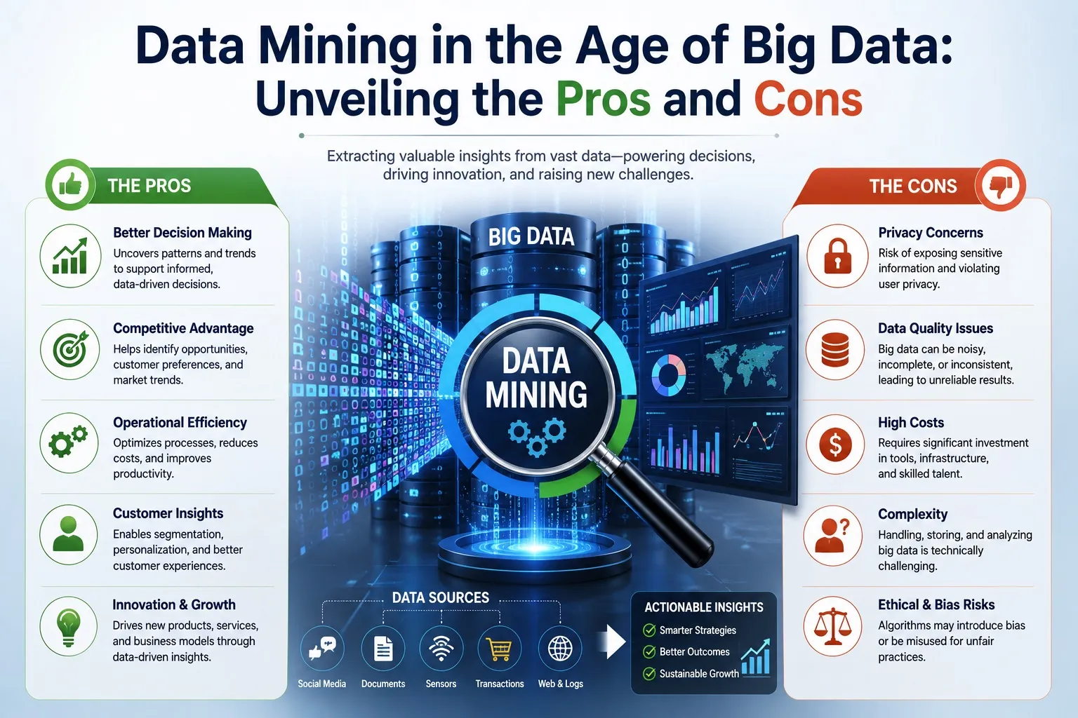 Data Mining in the Age of Big Data: Unveiling the Pros and Cons