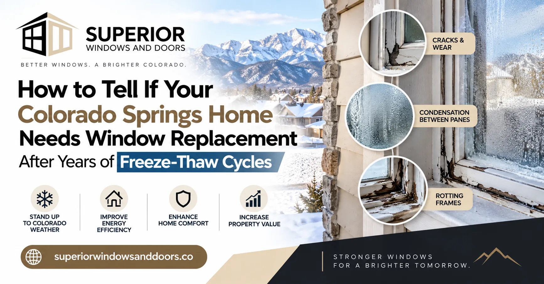 How to Tell If Your Colorado Springs Home Needs Window Replacement After Years of Freeze-Thaw Cycles