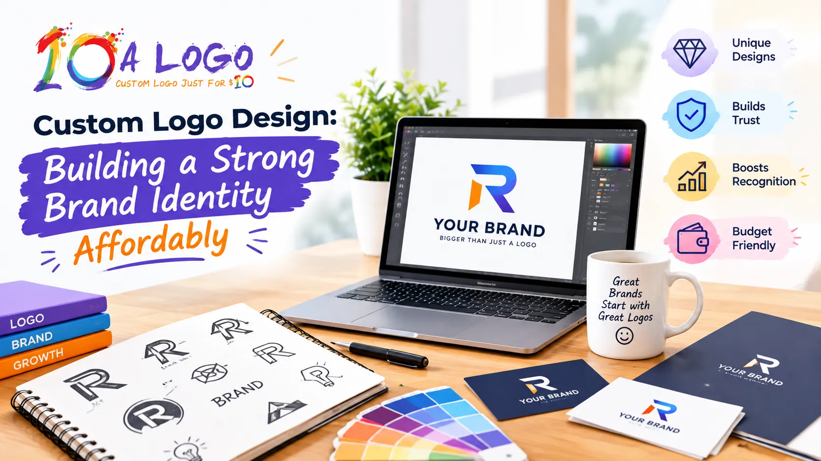 Custom Logo Design: Building a Strong Brand Identity Affordably