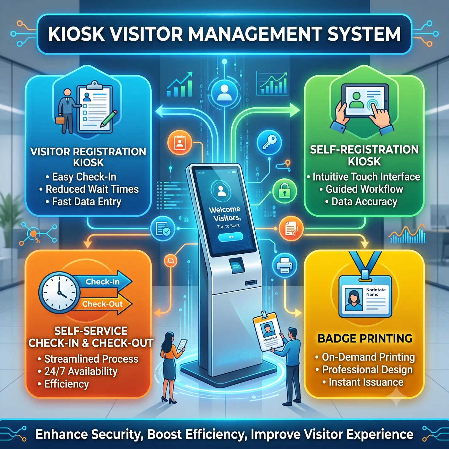 Kiosk Visitor Management System in UAE: Smart, Secure & Contactless Visitor Management