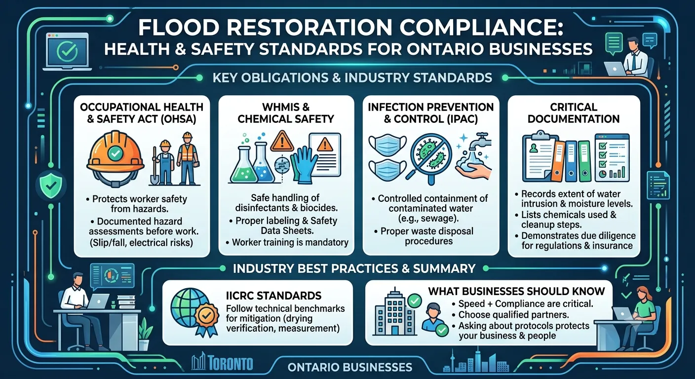 Flood Restoration Compliance: What Ontario Businesses Should Know About Health and Safety Standards