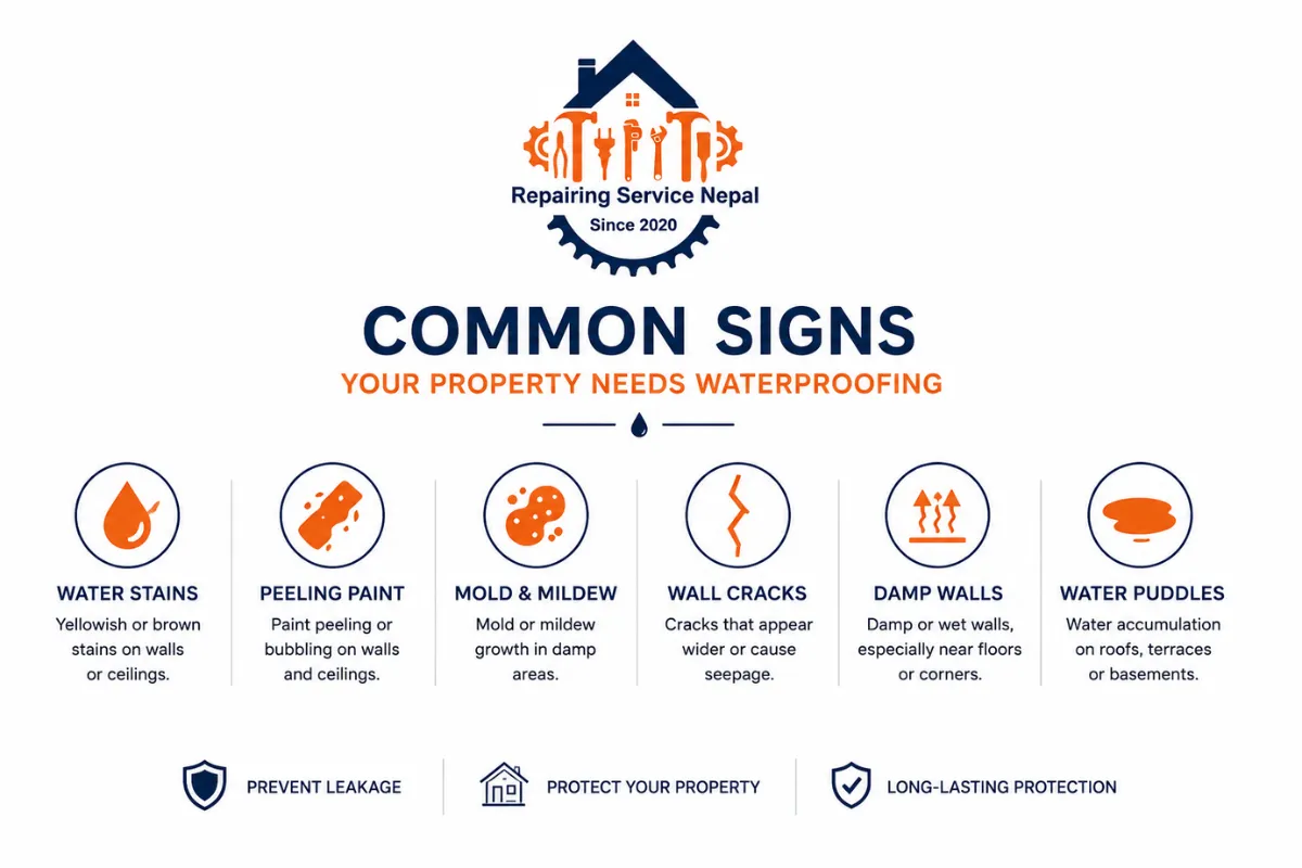 common signs property needs waterproofing