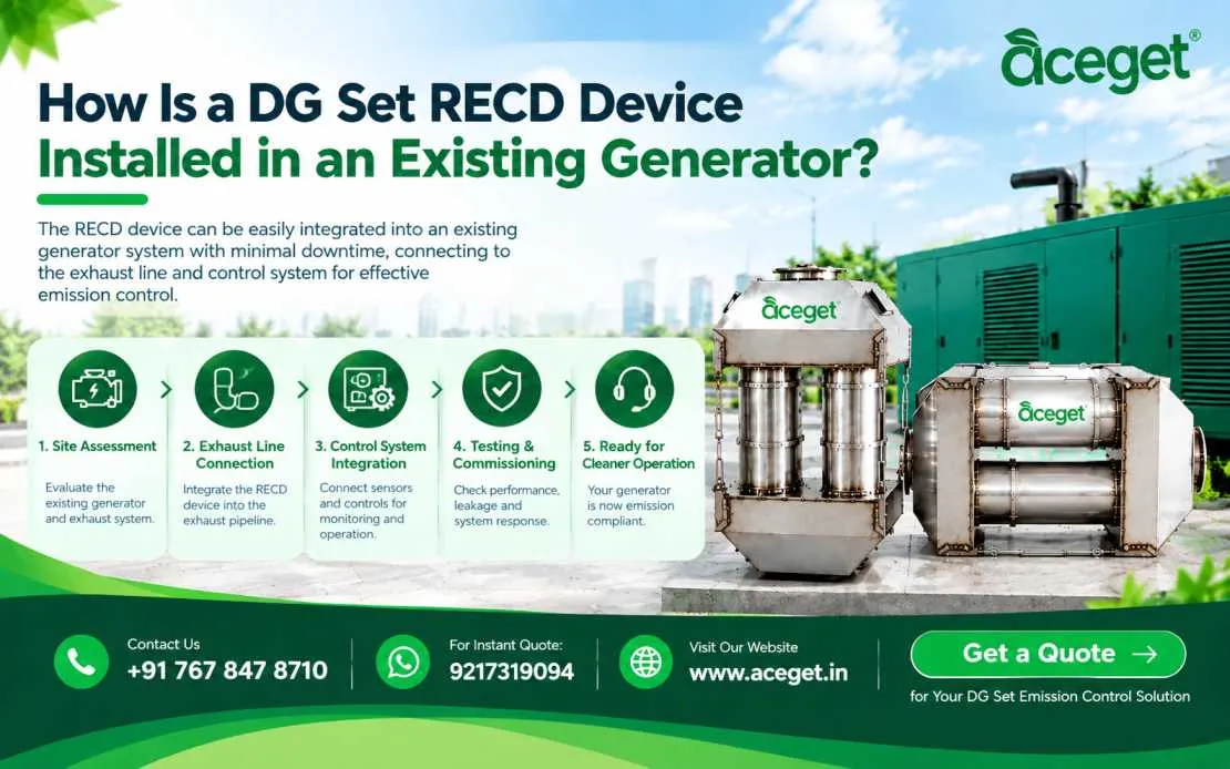 How Is a DG Set RECD Device Installed in an Existing Generator?