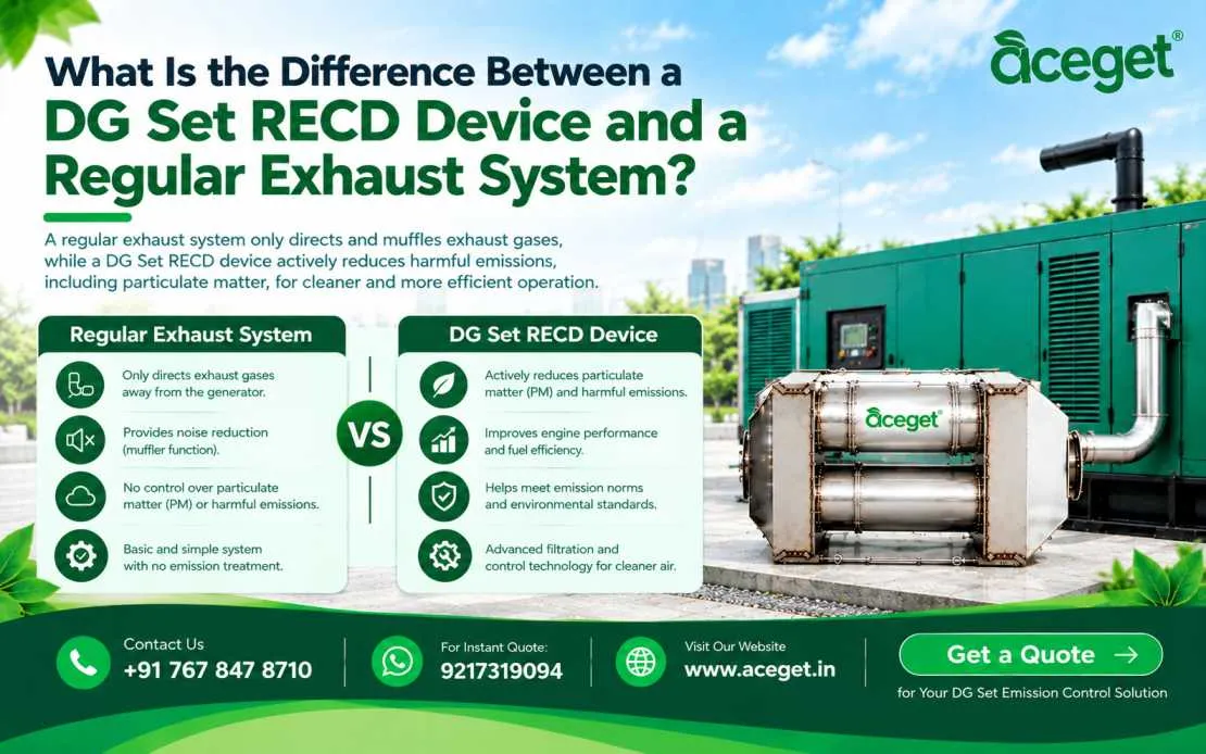 What Is the Difference Between a DG Set RECD Device and a Regular Exhaust System?