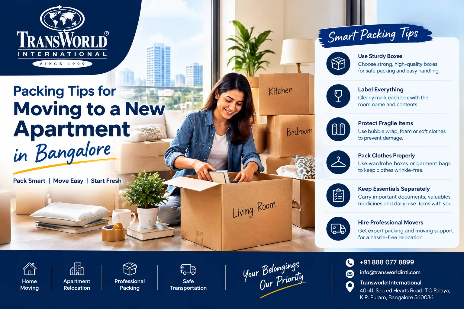 Packing Tips for Moving to a New Apartment in Bangalore