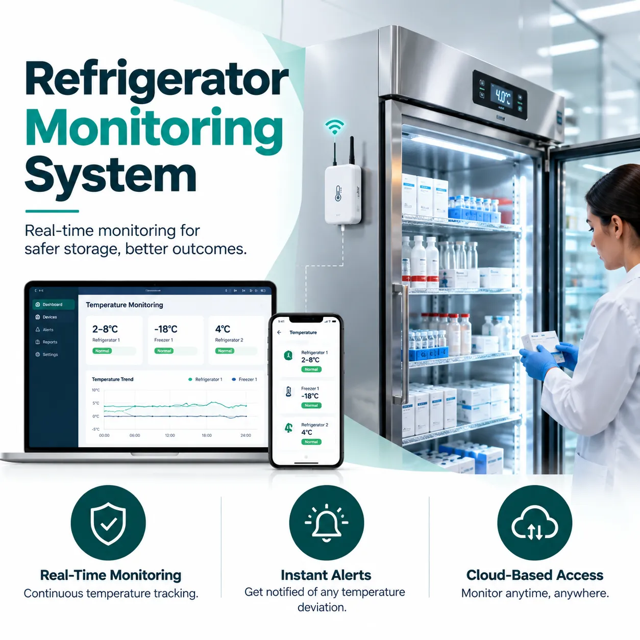 Refrigerator Monitoring System in UAE: Smart Temperature Monitoring for Food, Healthcare & Cold Storage