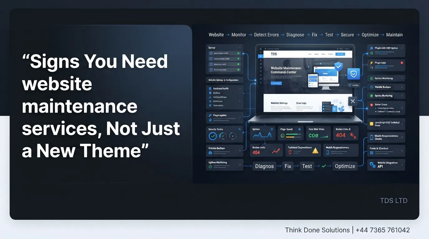 Signs You Need website maintenance services, Not Just a New Theme