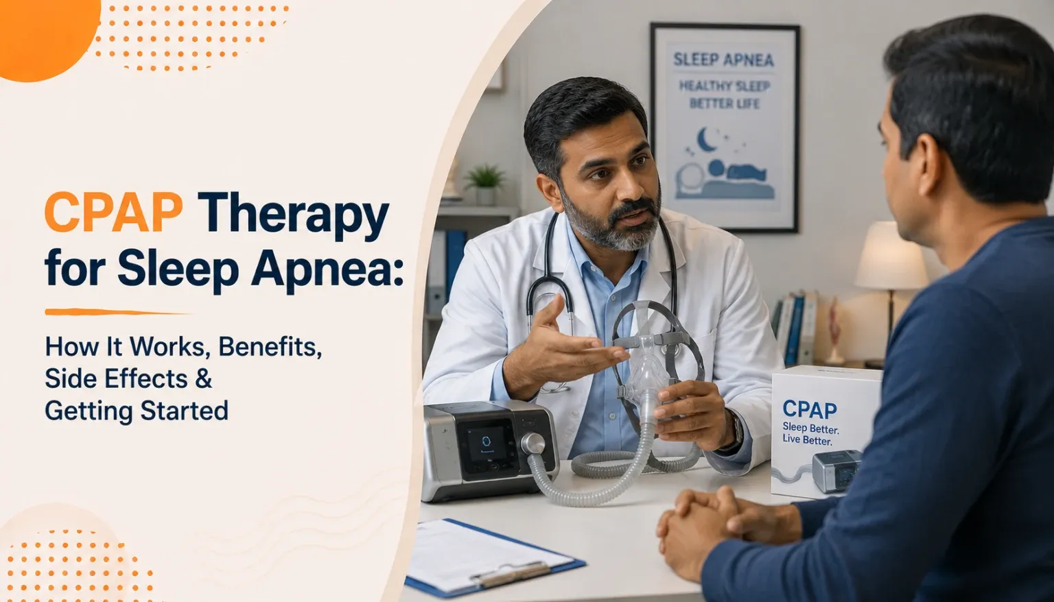 CPAP Therapy for Sleep Apnea: How It Works, Benefits, Side Effects & Getting Started
