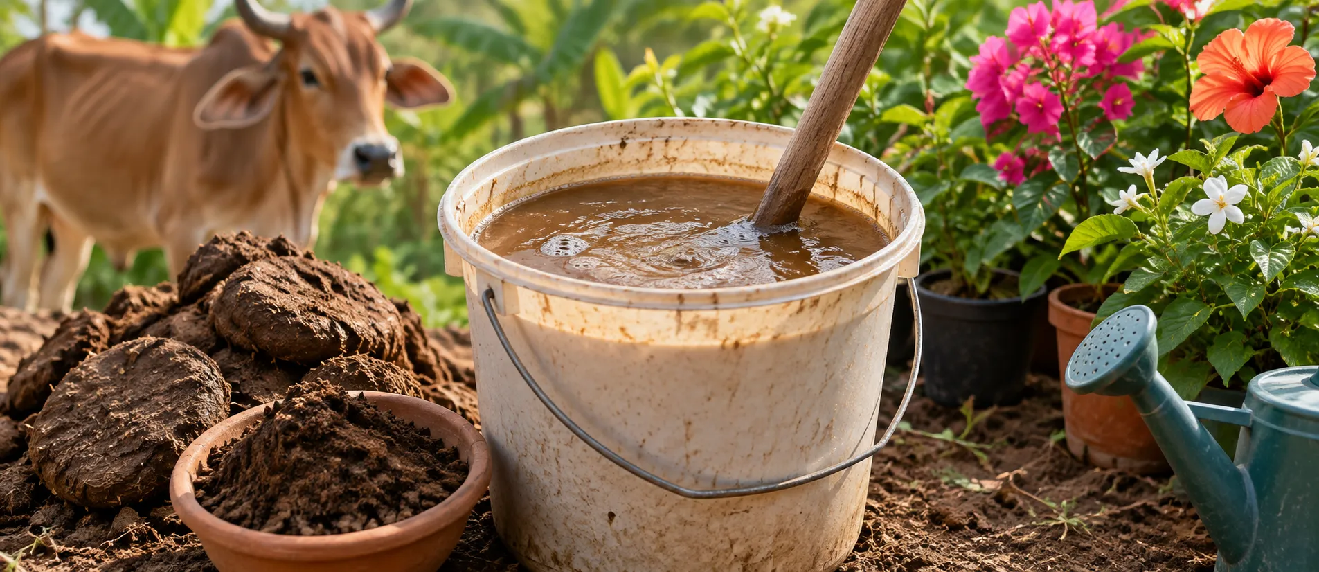 Cow Dung Slurry for Flowering Plants: Benefits & Uses