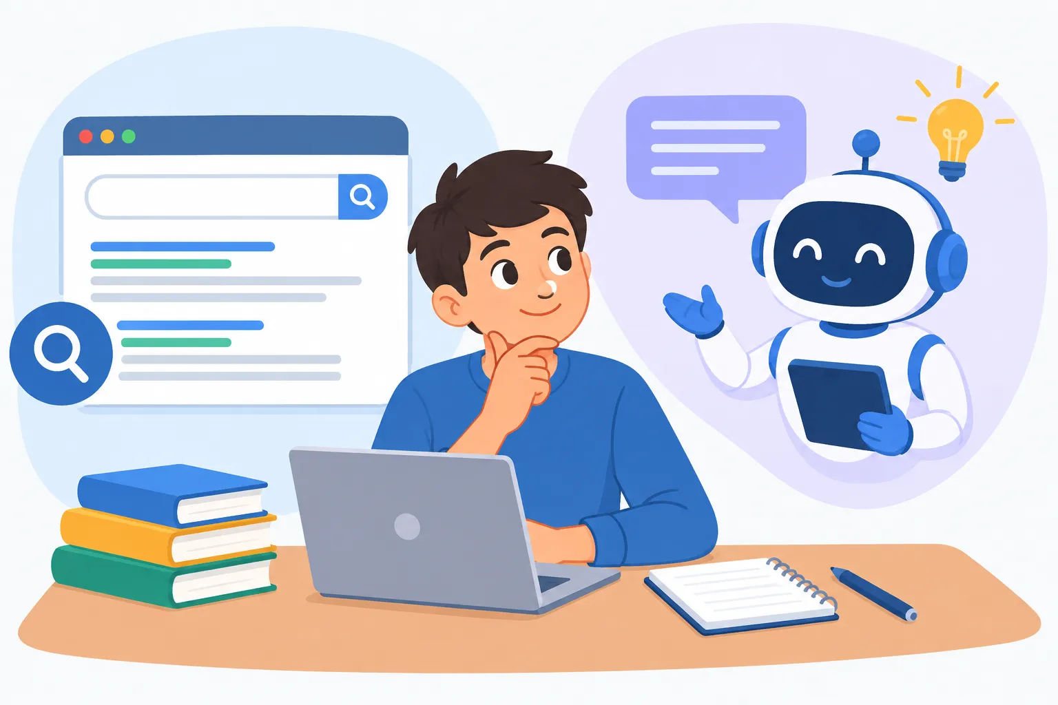 AI Tutor vs. Search Engine: Which Is More Useful for Learning?
