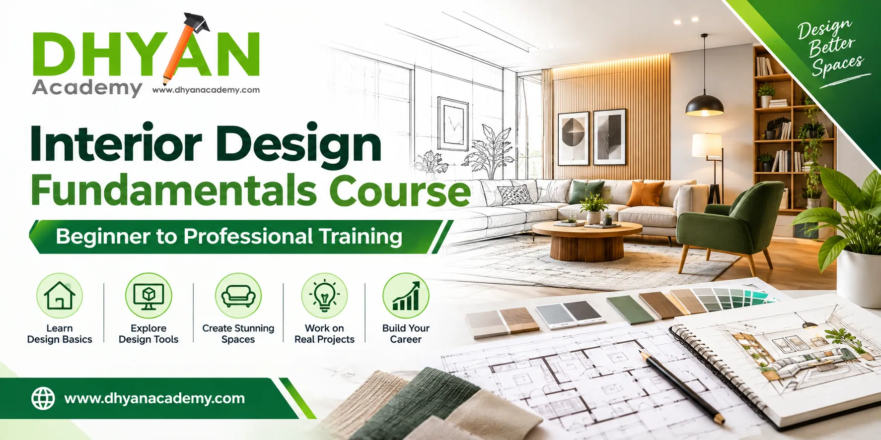 Interior Design Fundamentals Course — Beginner to Professional Training at Dhyan Academy