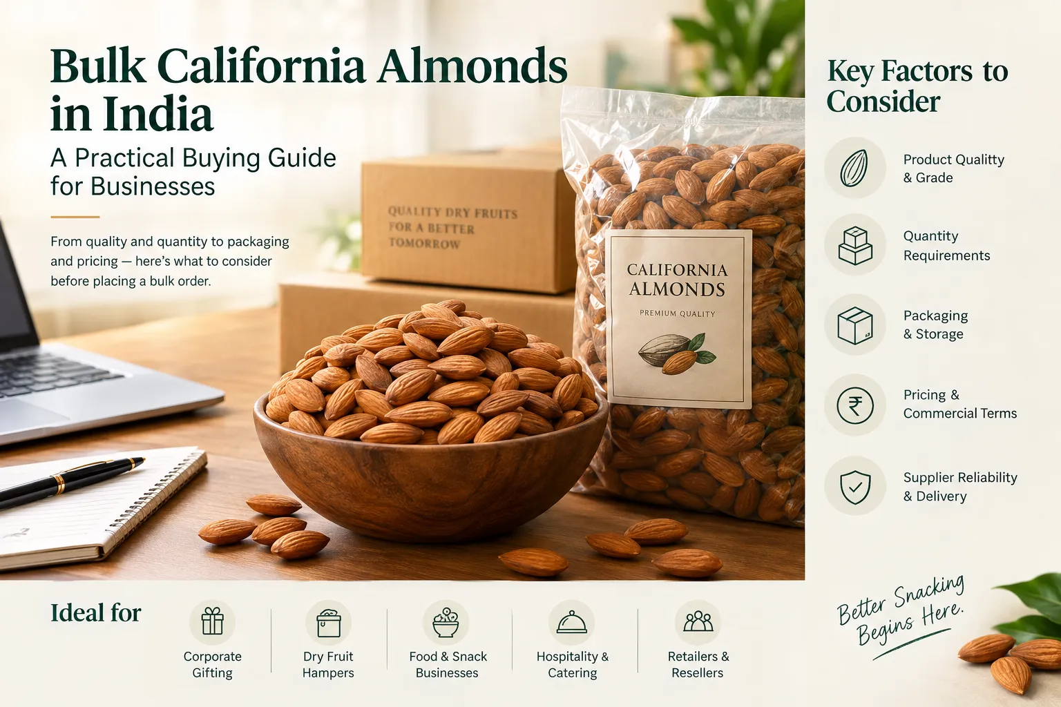 Bulk California Almonds in India: A Practical Buying Guide for Businesses