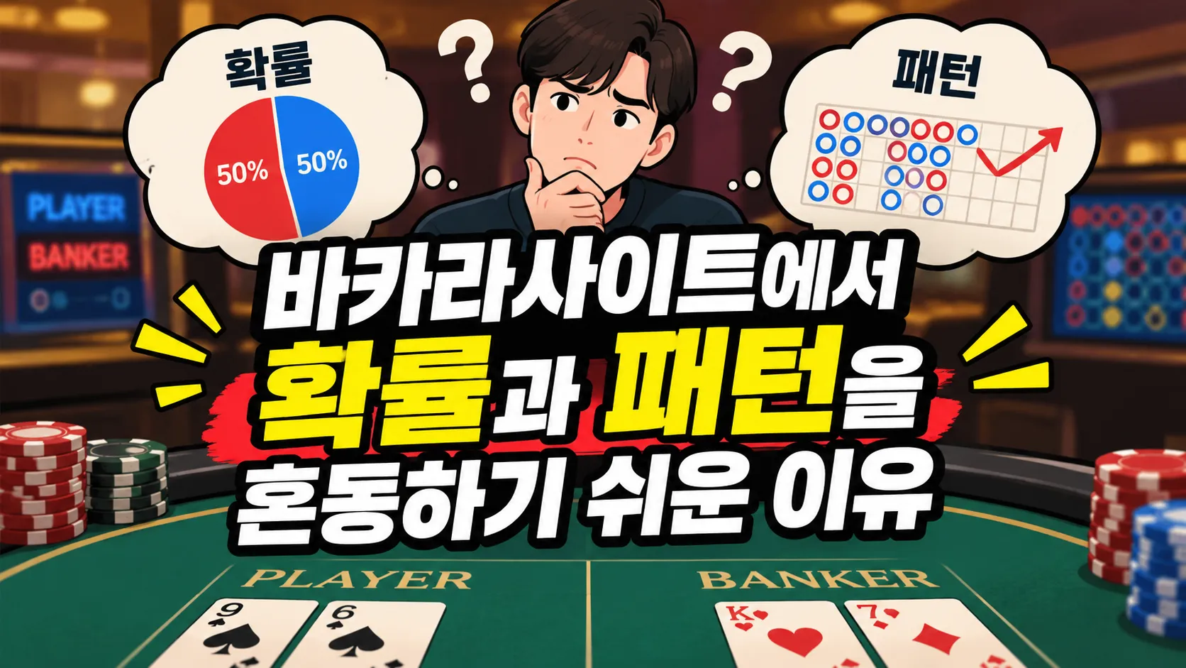 바카라사이트에서 확률과 패턴을 혼동하기 쉬운 이유