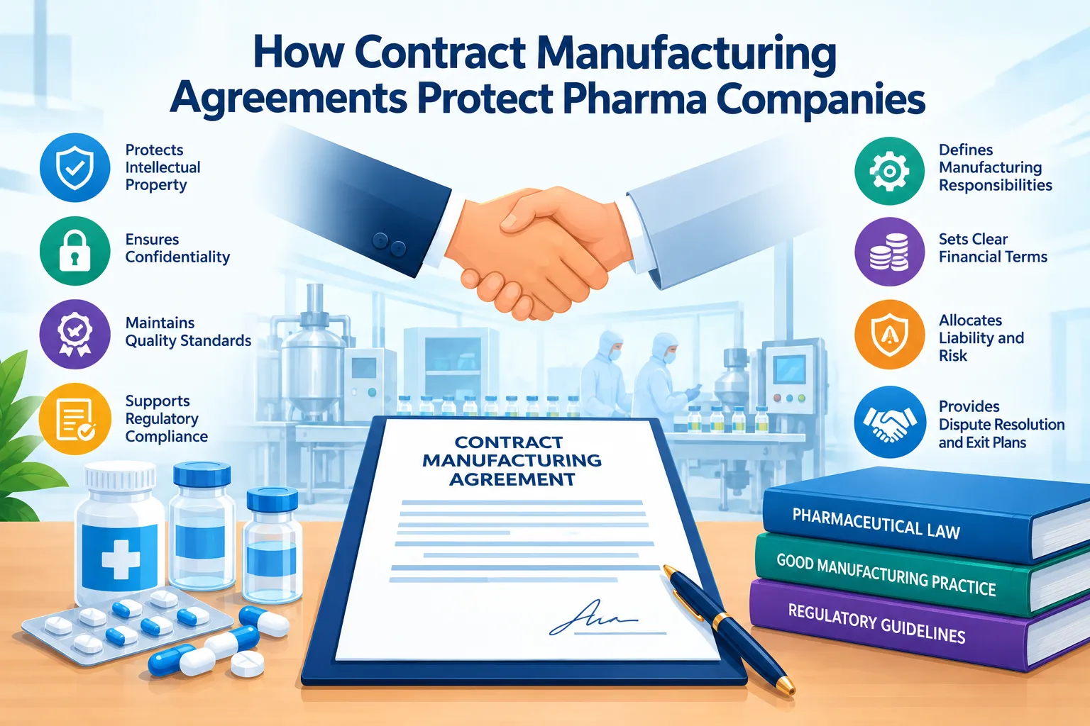 How Contract Manufacturing Agreements Protect Pharma Companies
