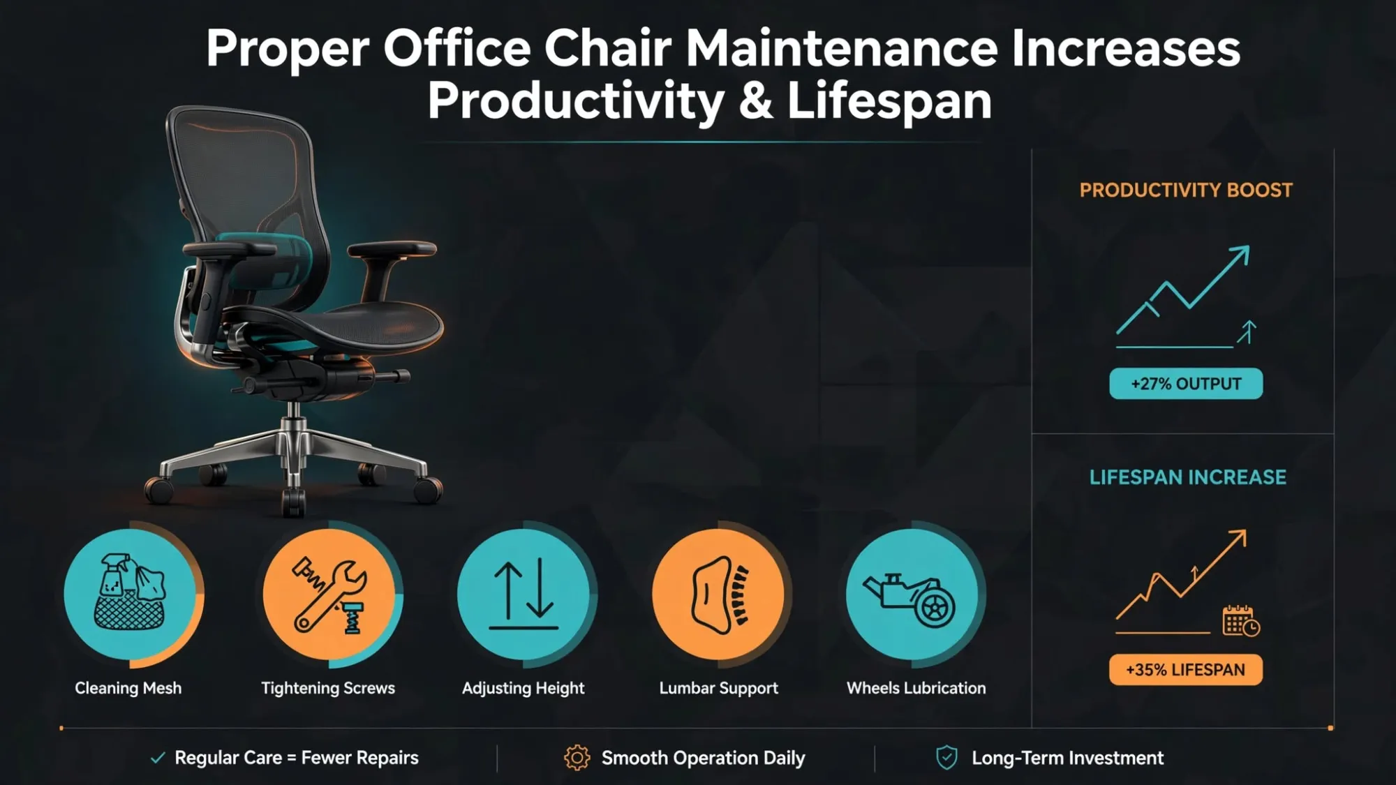 How Proper Office Chair Maintenance Increases Productivity & Lifespan