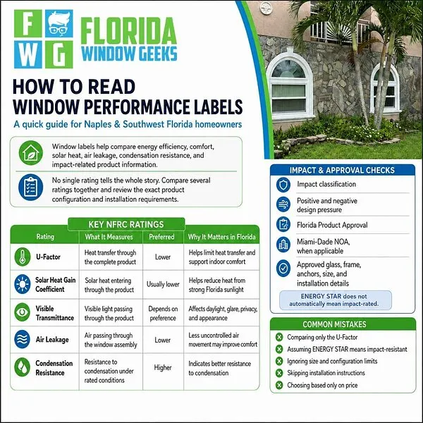How to Read Impact Window Performance Labels in Naples FL