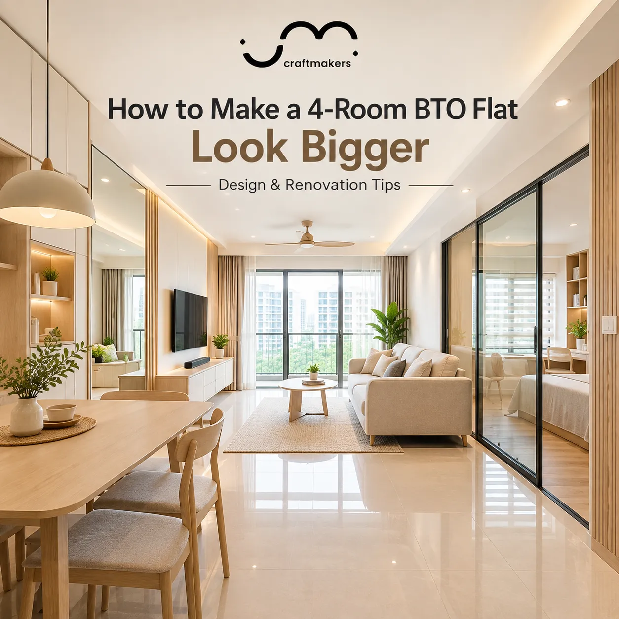 How to Make a 4-Room BTO Flat Look Bigger: Design & Renovation Tips
