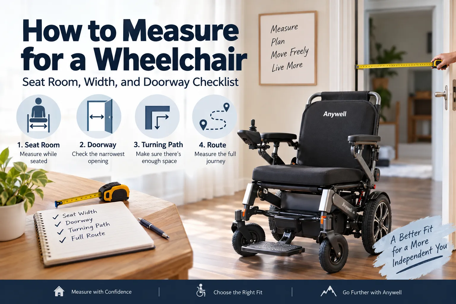 How to Measure for a Wheelchair: Seat Room, Width, and Doorway Checklist