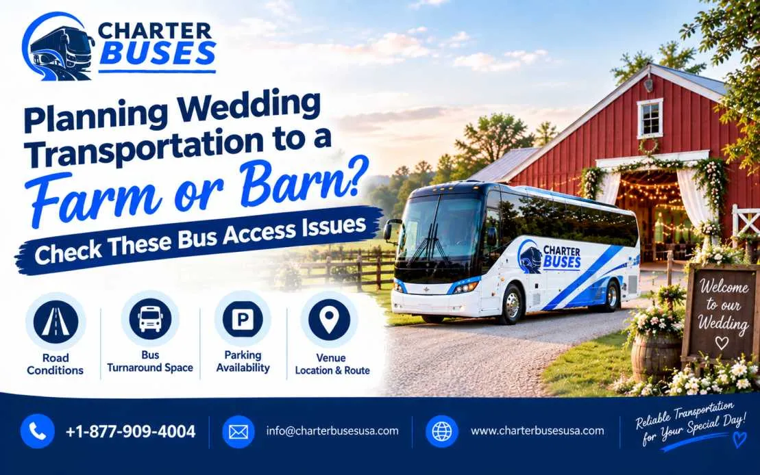Planning Wedding Transportation to a Farm or Barn? Check These Bus Access Issues