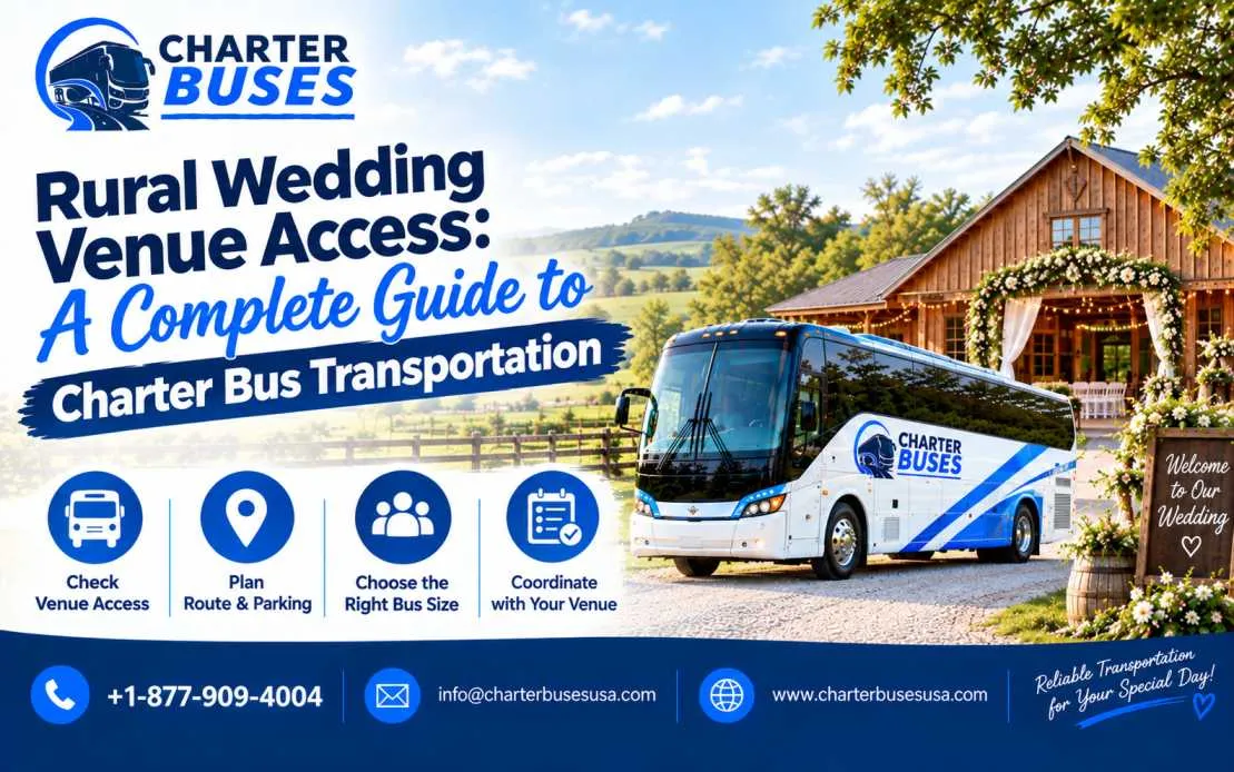 Rural Wedding Venue Access: A Complete Guide to Charter Bus Transportation