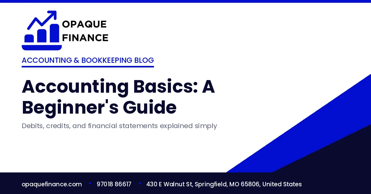 Accounting Basics: A Beginner's Guide
