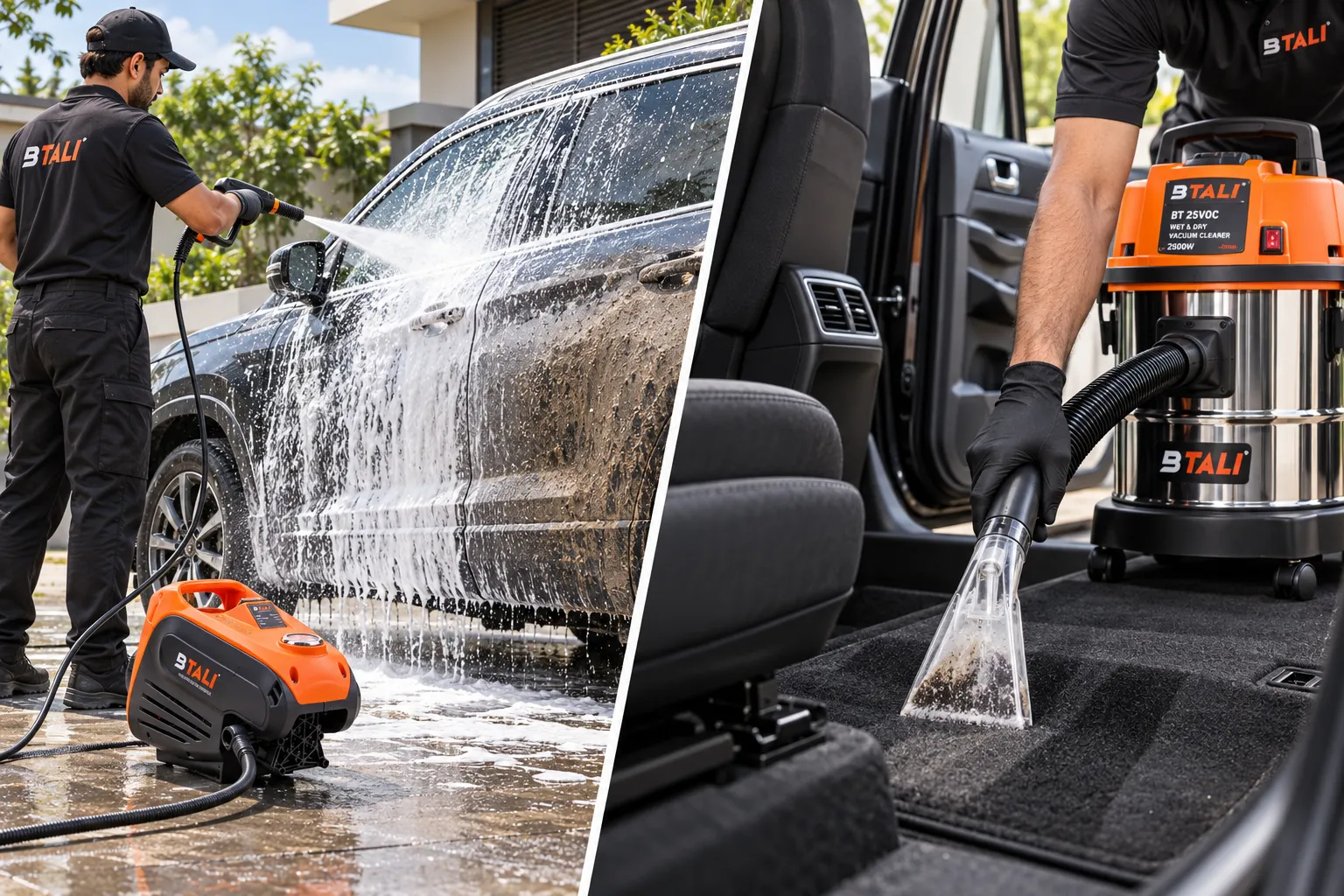 Car Detailing Routine: Pressure Washer and Industrial Vacuum Cleaner Guide