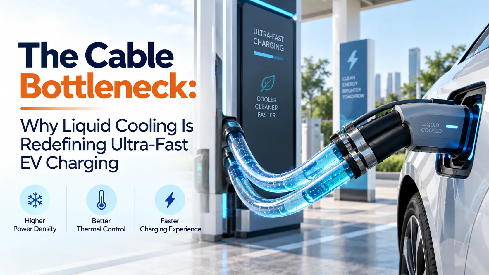 The Cable Bottleneck: Why Liquid Cooling Is Redefining Ultra-Fast EV Charging