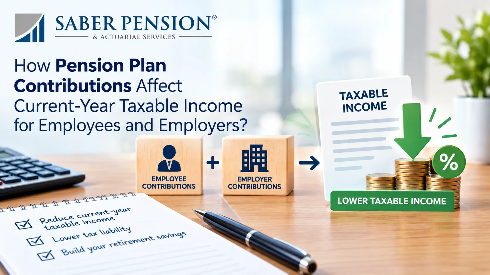 How Pension Plan Contributions Affect Current-Year Taxable Income for Employees and Employers?