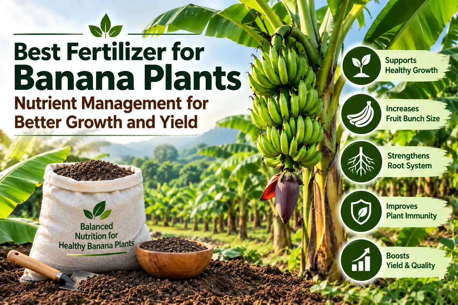 Best Fertilizer for Banana Plants: Nutrient Management for Better Growth and Yield