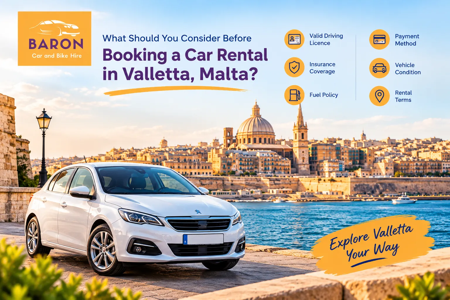 What Should You Consider Before Booking a Car Rental in Valletta, Malta?