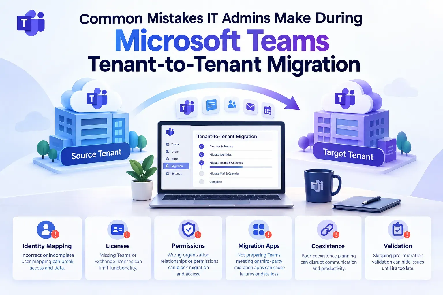 Common Mistakes IT Admins Make During Microsoft Teams Tenant-to-Tenant Migration