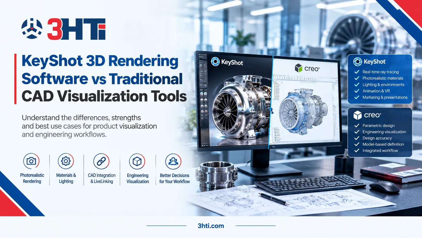 KeyShot 3D rendering software for photorealistic product visualization and CAD workflows